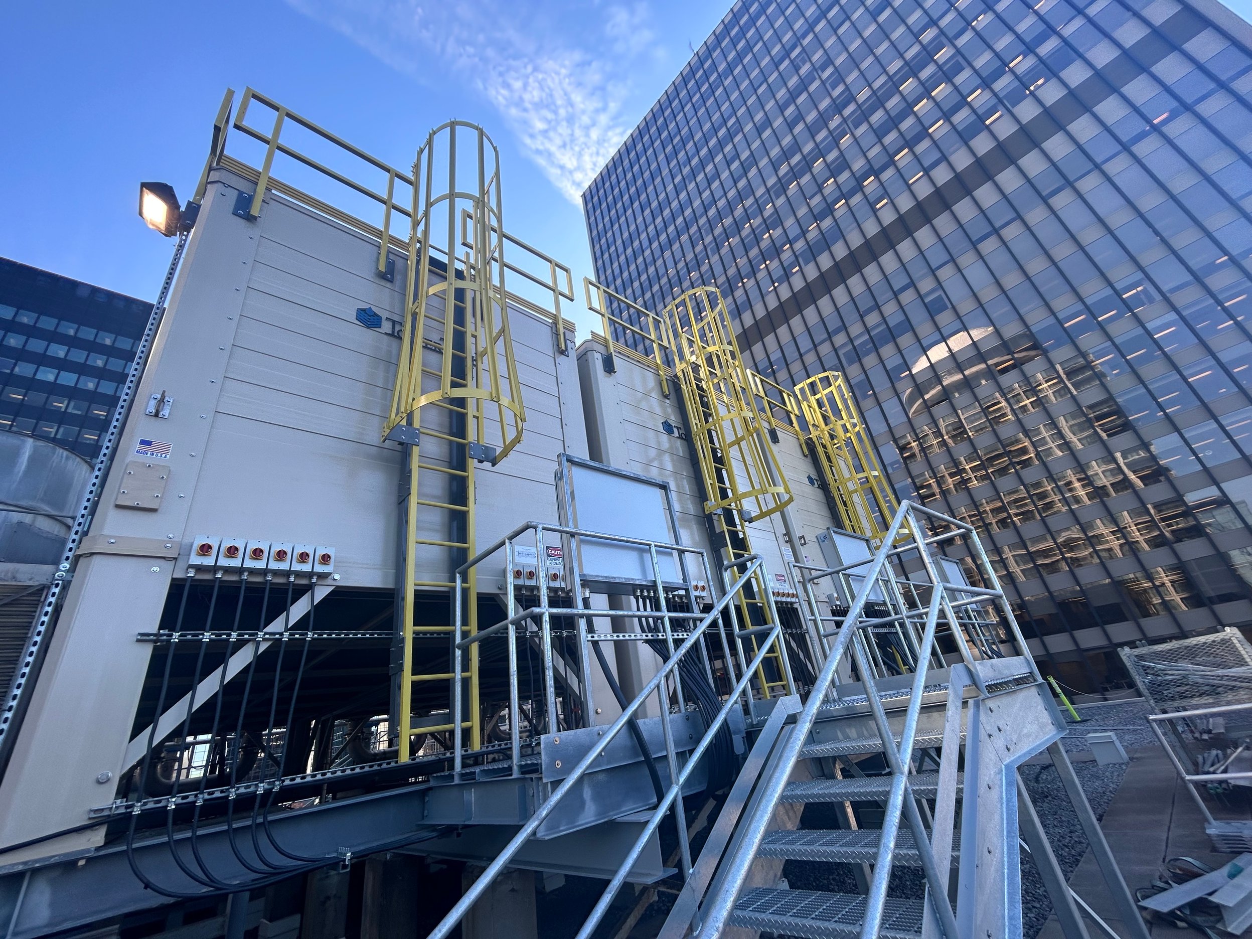 Internal Ladder System Tower FRP Safety Ladders, Cages and Handrail Systems | Tower Tech