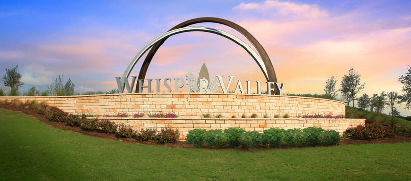 Whisper Valley entrance sign